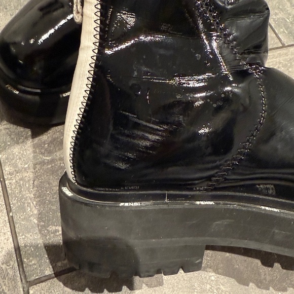Fendi neoprene and faux leather boots - Picture 10 of 11